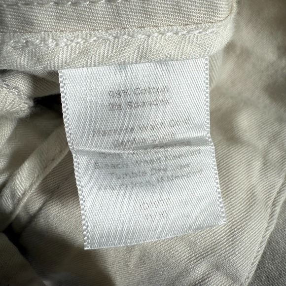 Talbots Signature Pants Cropped Capri Size 4 Beige Flat Front 31x25" 2 Pockets - Picture 5 of 6